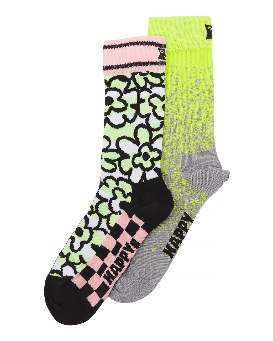 Happy Socks Black 2 Pack Colourful Party Giftbox Set for men