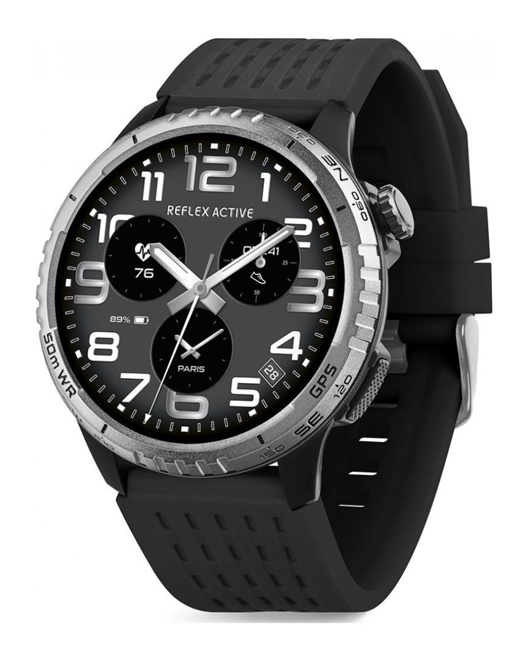 Reflex Active Black Ra-Ve-400R-5Atm-02 Sea Venture Smartwatch