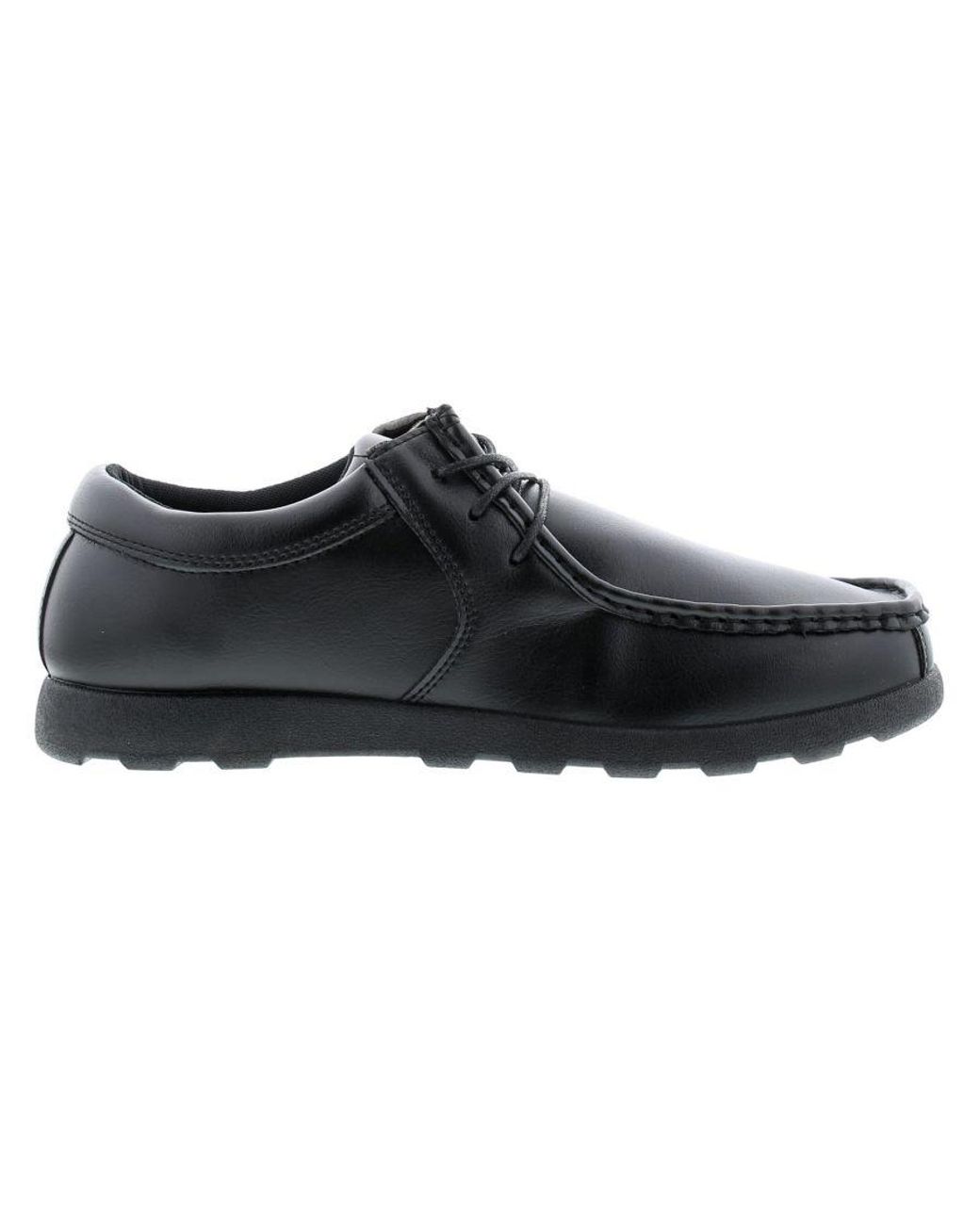 Rockstorm Black Smart Shoes Canyon Lace Up Pu for men