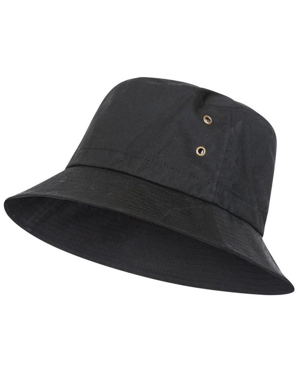 Trespass Black Adult Waxy Bucket Hat Cotton