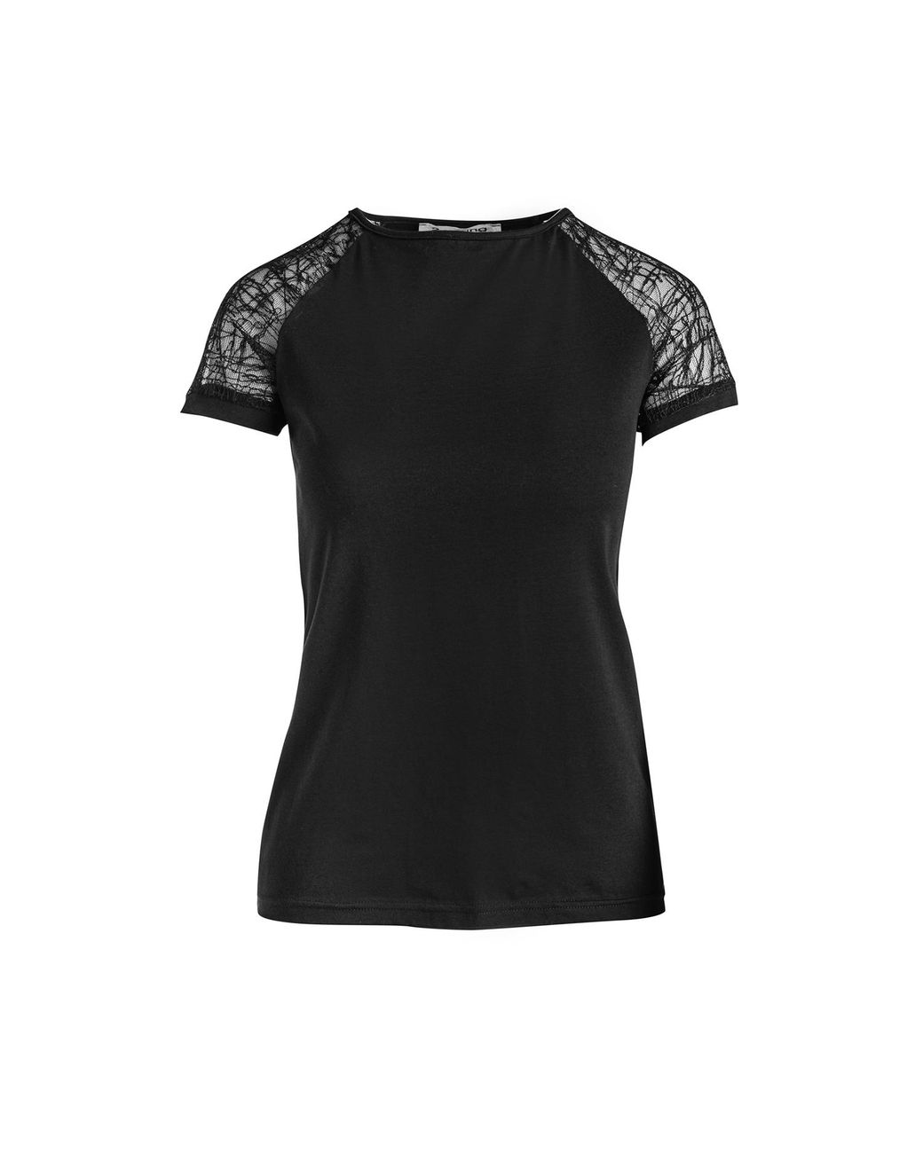 Conquista Black Top With Voile Sleeves
