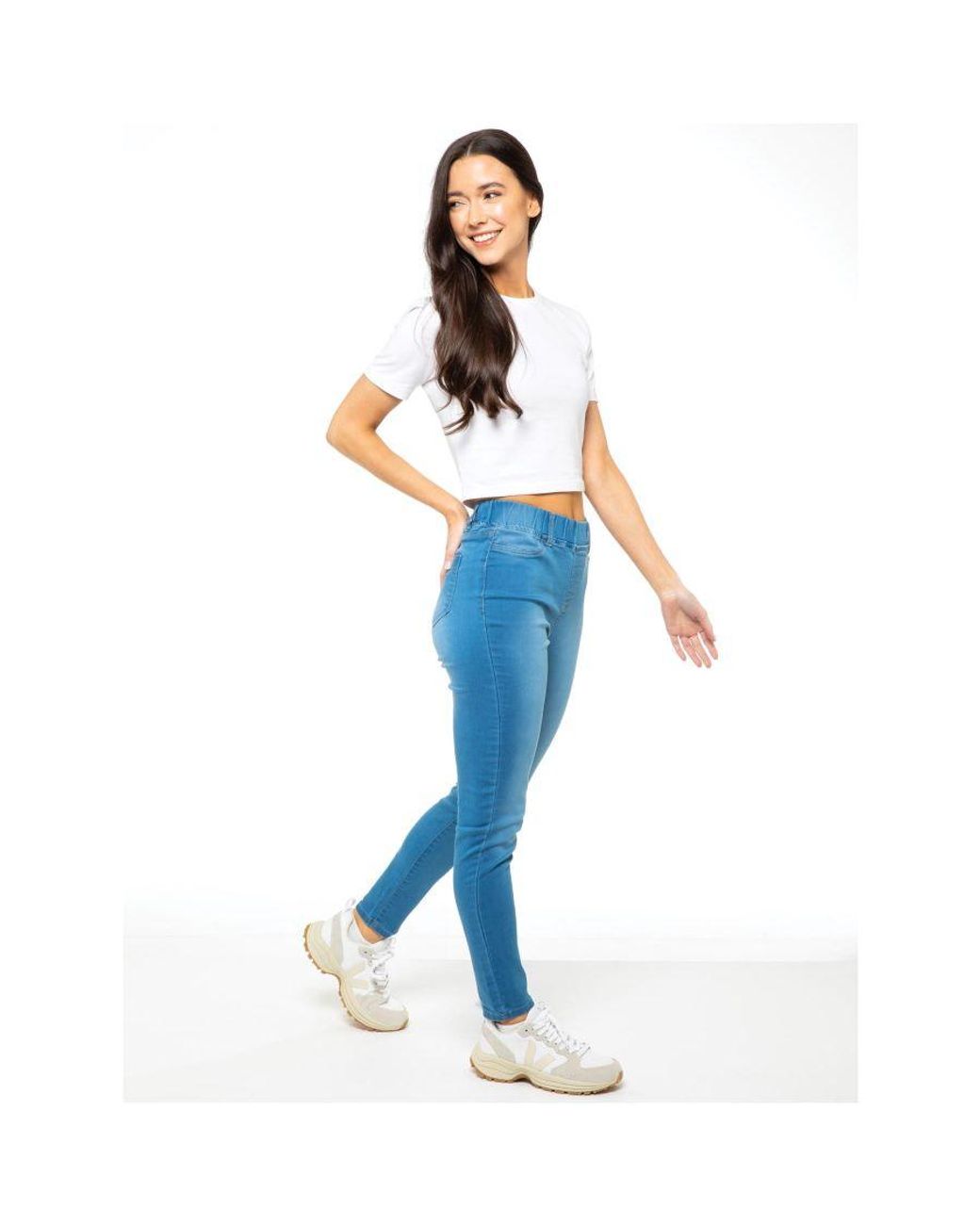 Enzo Blue Skinny Jeggings