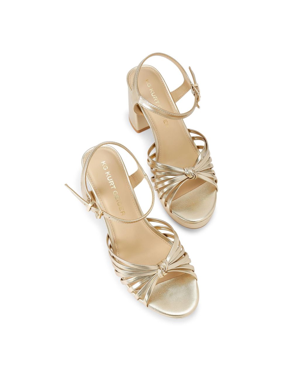 KG by Kurt Geiger Metallic Signal Platform Sandals