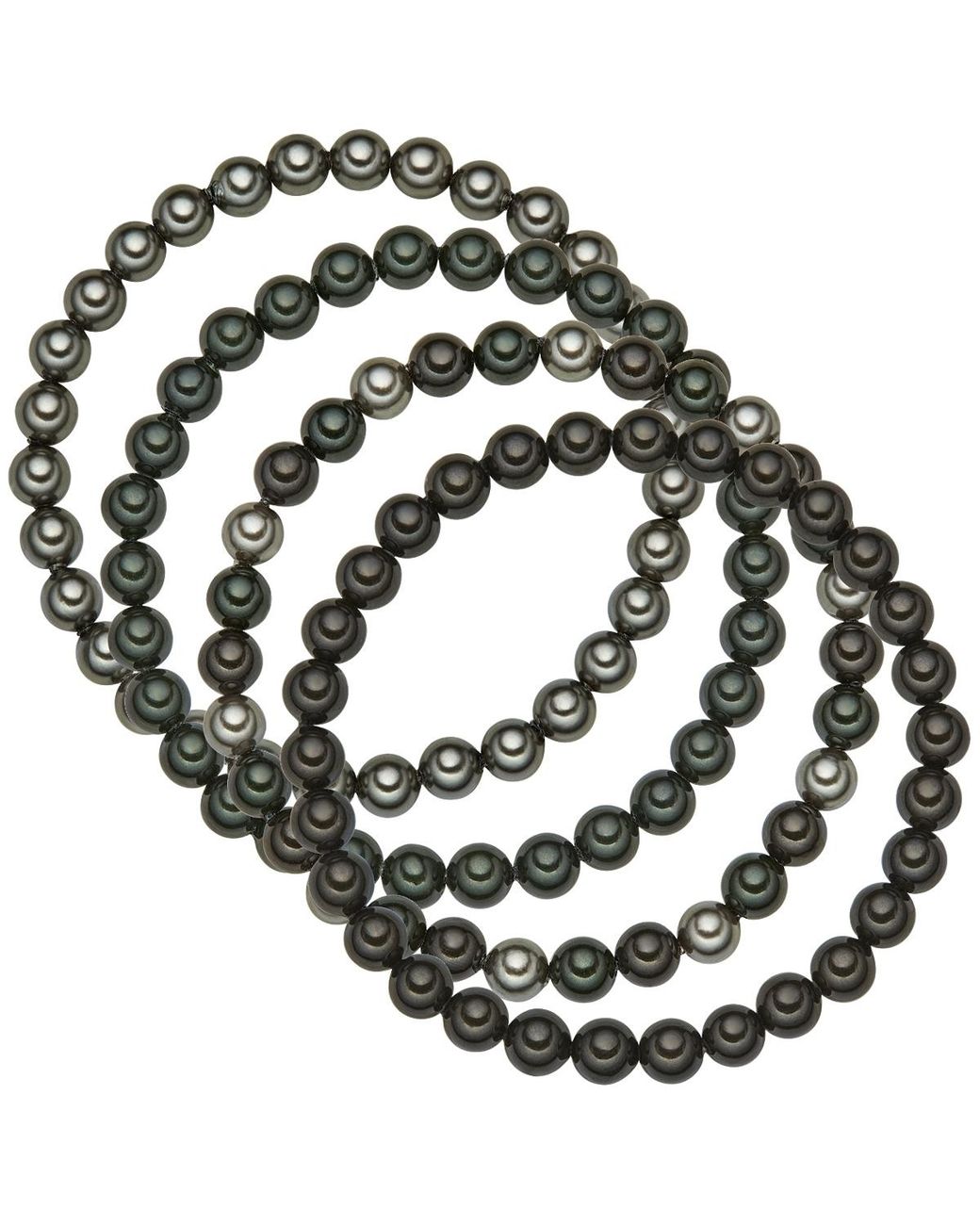 Rafaela Donata Metallic Shell Pearl Set (4 Bracelets)
