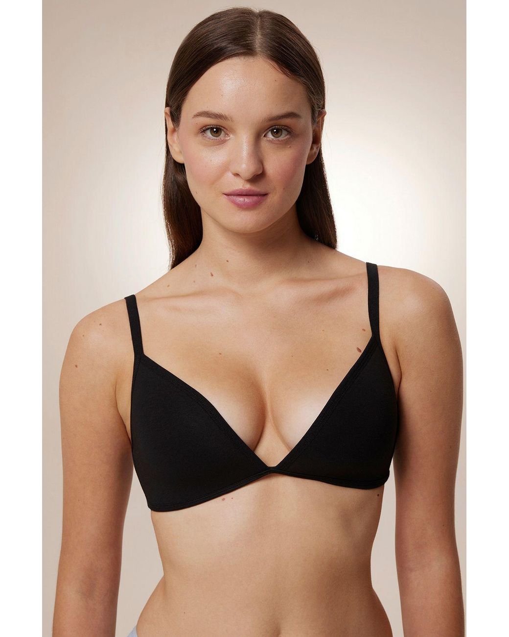 Penti Black Cotton Jersey Bralette