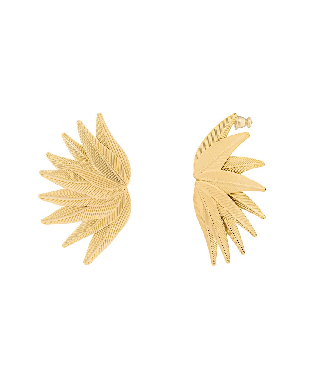 The Jewellery Stockroom Metallic Plated Statement Floral Stud Earrings