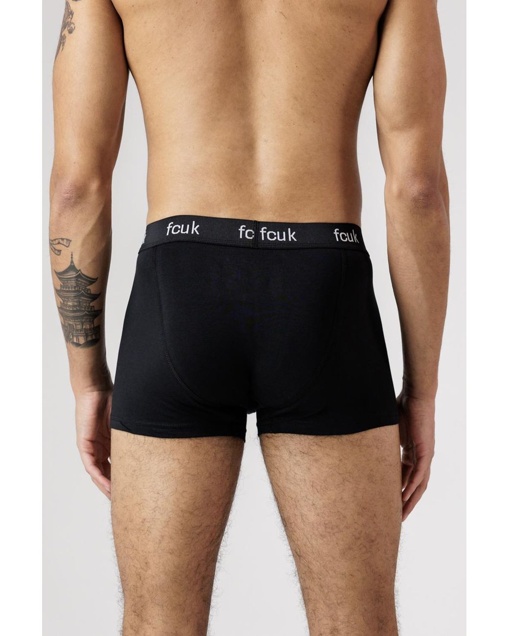French Connection Black 5 Pack Cotton Boxers for men