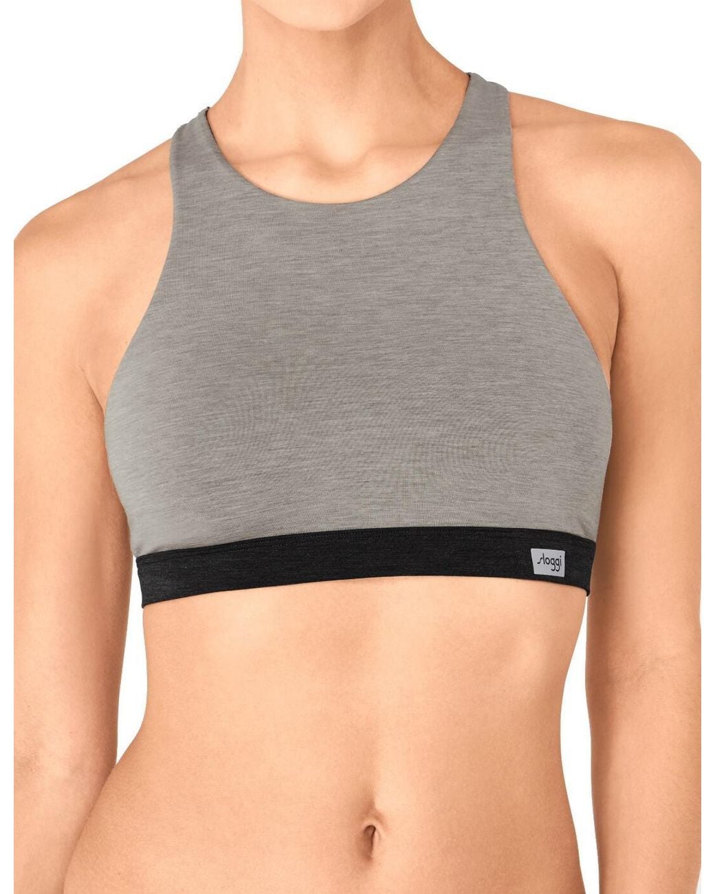 Sloggi Gray 10190378 Move Flow Sports Bralette Bra Top