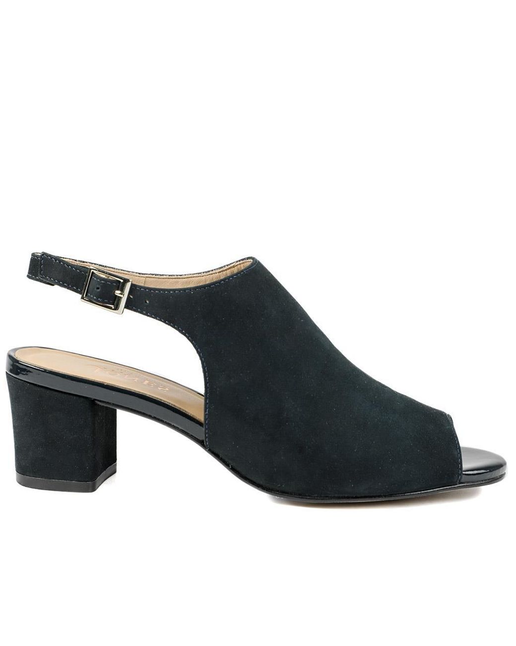 Jones Bootmaker Blue Xandra Smart Leather Slingback Peep Toe Sandals