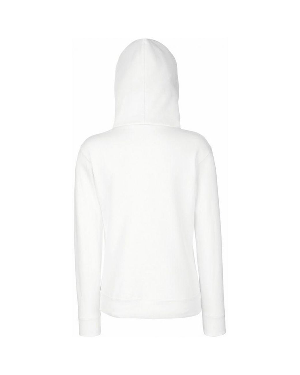 Fruit Of The Loom White Ladies Lady Fit Hooded Sweatshirt Hoodie