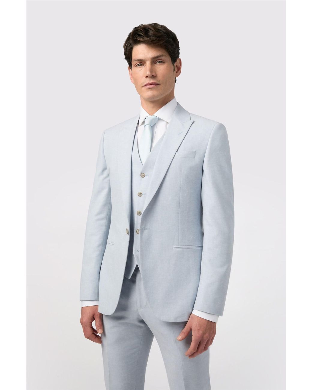 Alexandre Silver Label Gray Single Breasted Long Sleeve One Button Tailored Suit Jacket for men