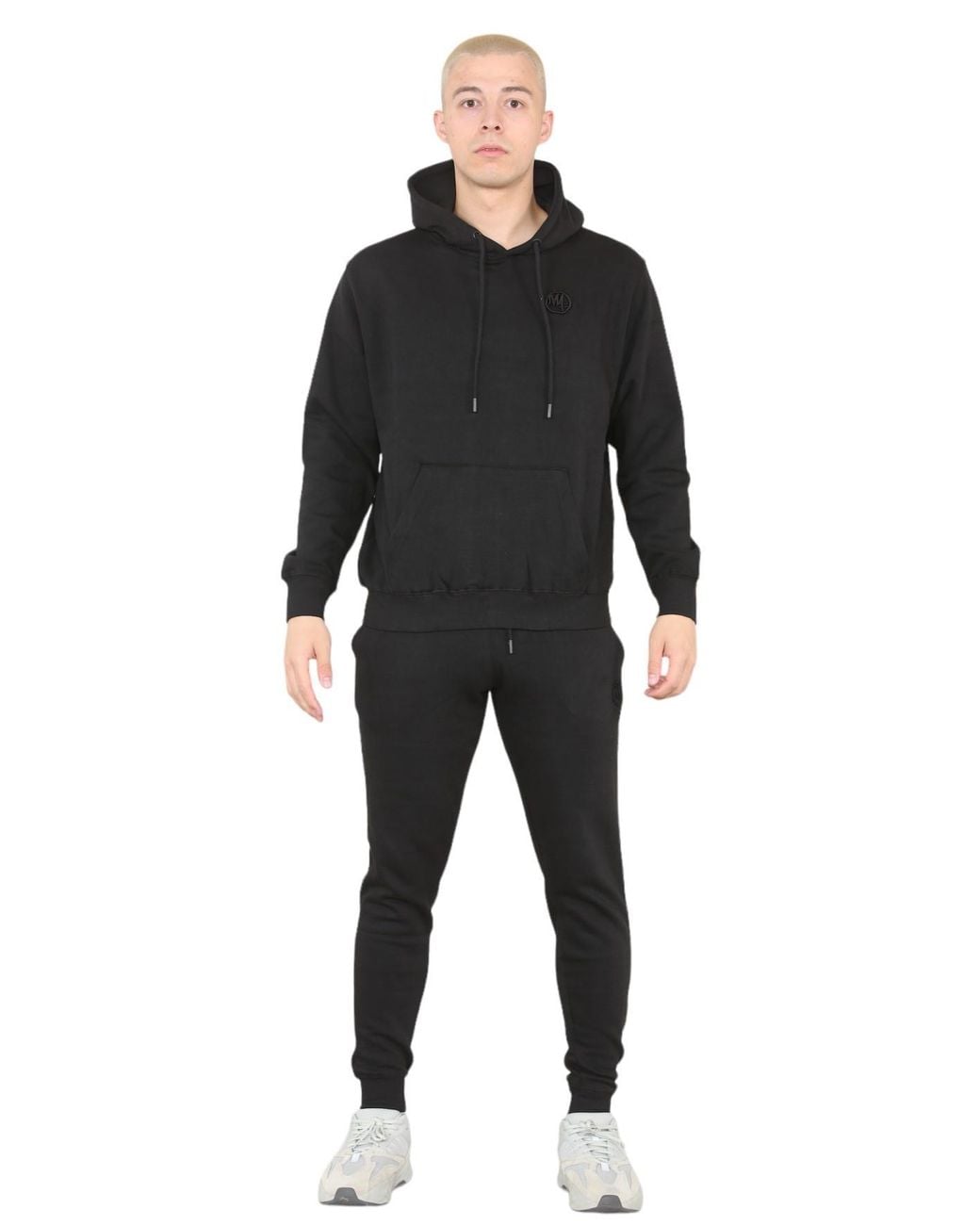 MYT Black Pullover Hooded Tracksuit for men