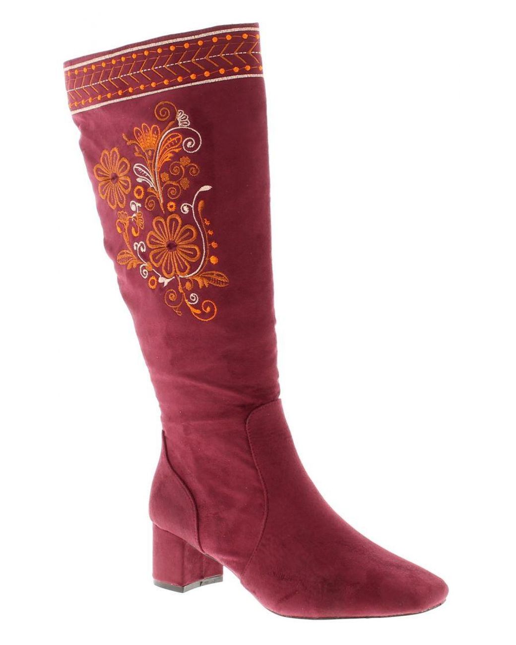 Wynsors Bohemian Haze Embroidery Boots Micro Fibre in Red Lyst UK