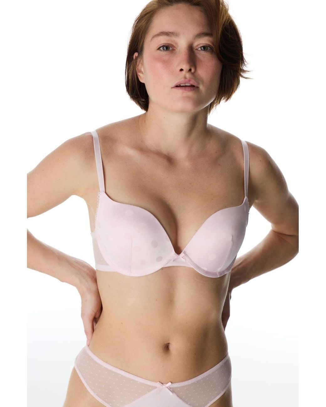 Penti Red Lol Polka-Dot Patterned Padded Push-Up Bra