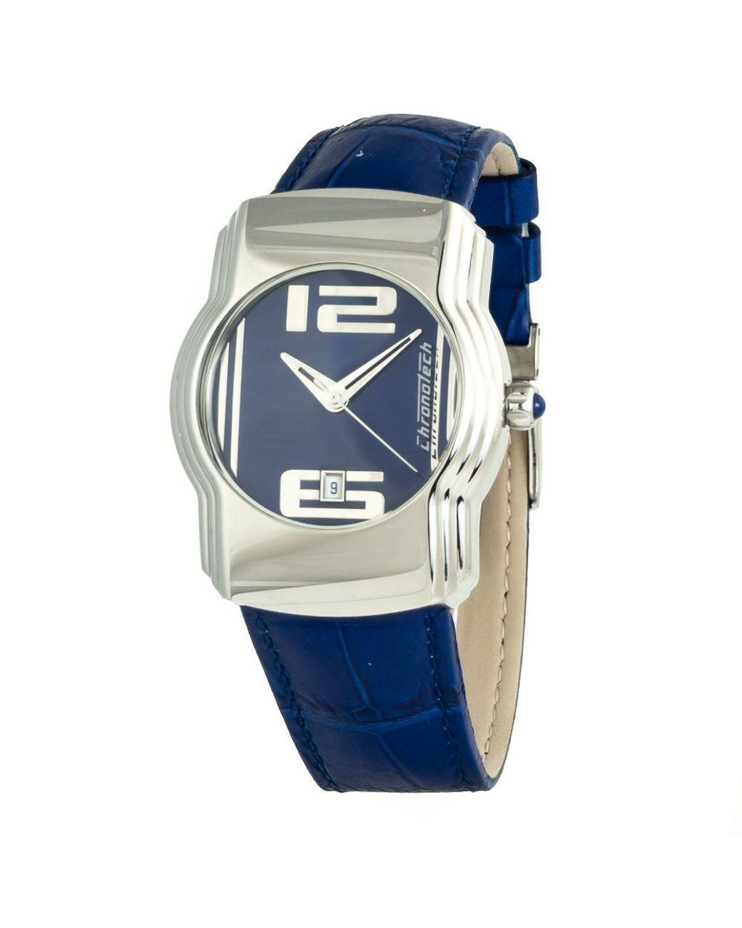 Chronotech Blue Leather Watch
