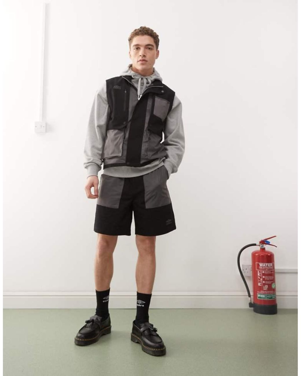 Umbro Black Belted Shorts for men