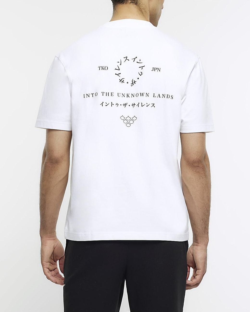 River Island White Regular Fit Japanese Graphic T-shirt for men