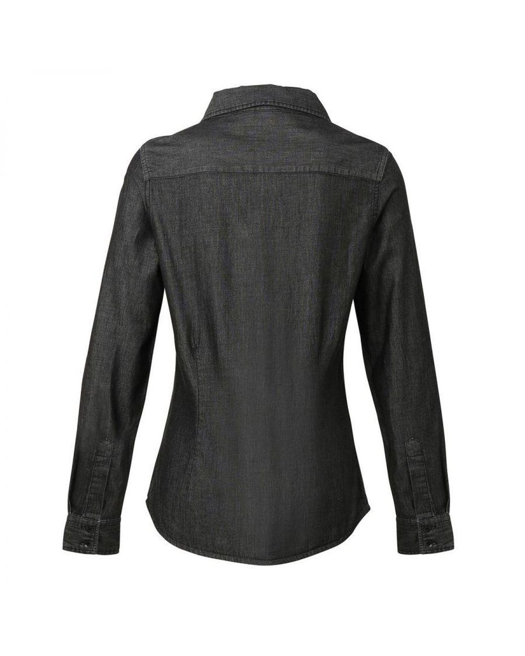 PREMIER Black Ladies Stitch Shirt Denim) Cotton