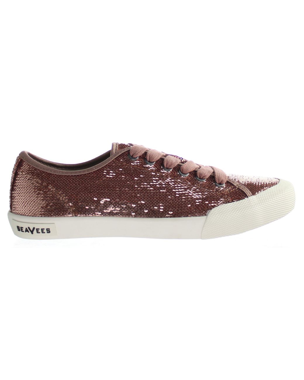 Seavees Brown Monterey Rose Woven Sequins Cambria Sneaker Shoes Textile