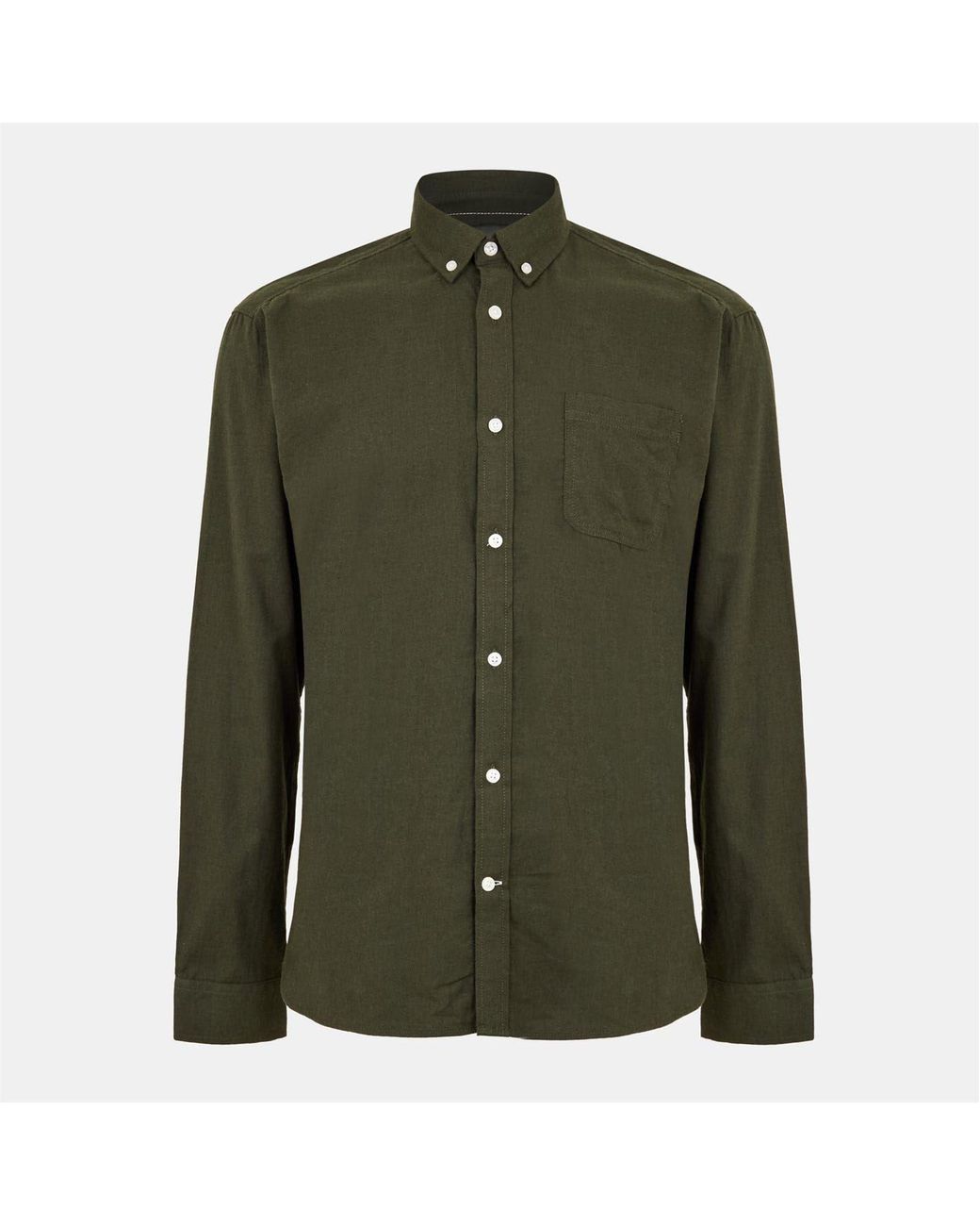 ONLY Green Regular Fit Long Sleeve Cuff Shirt for men