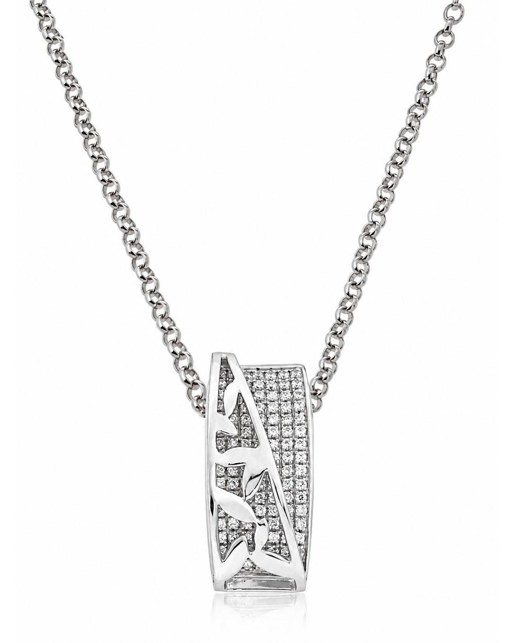 Orphelia Metallic 925 Sterling Chain With Pendant