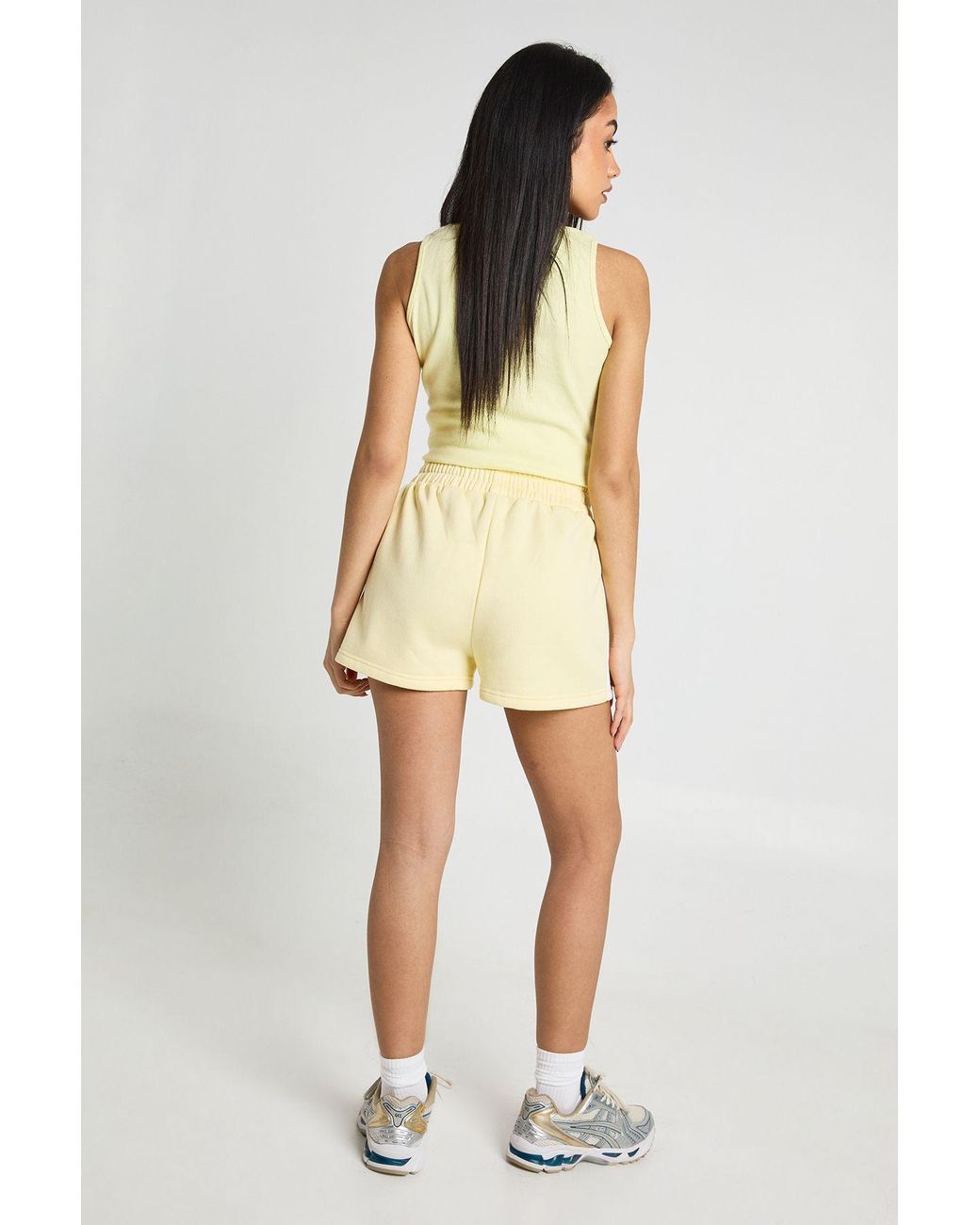 Boohoo Natural Contrast Binding Sweat Short