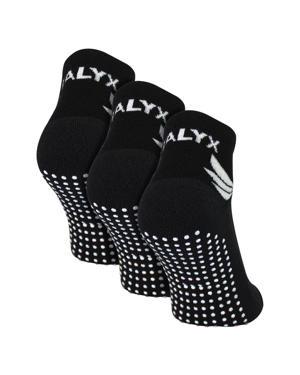 Talyx Black 3 Pack Bamboo Ankle Grip Socks for men