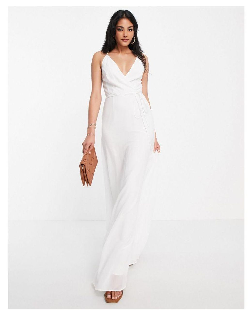 Cami wrap outlet maxi dress