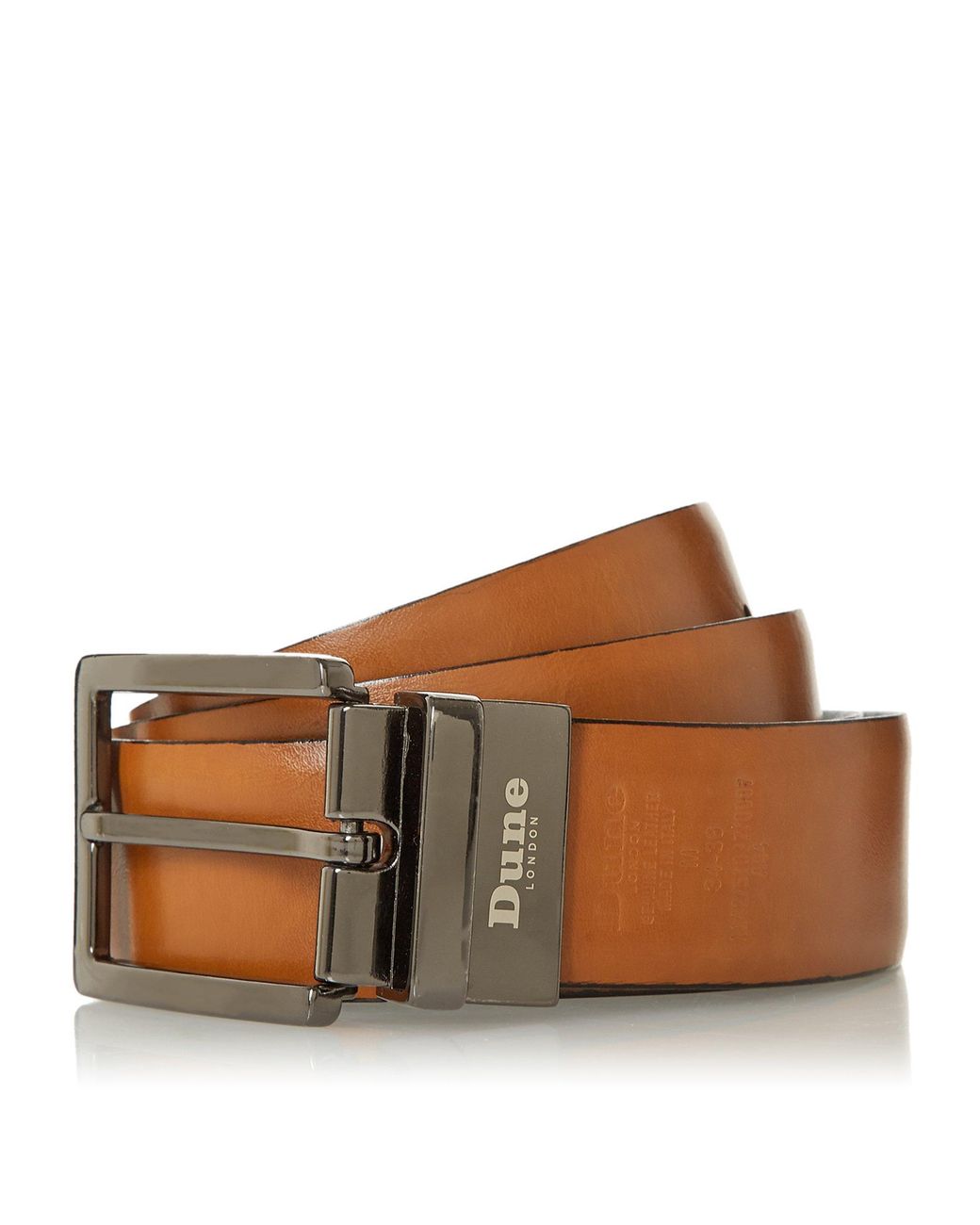 Dune Brown Opra Reversible Leather Belt for men