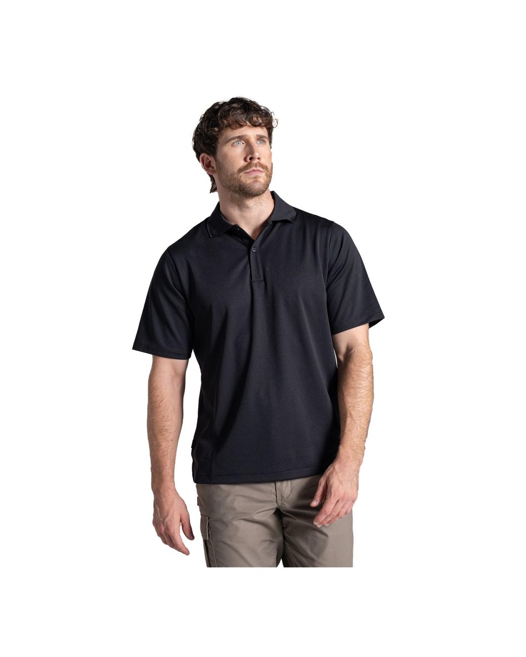 Craghoppers Black Expert Basecamp Wicking Polo Shirt for men