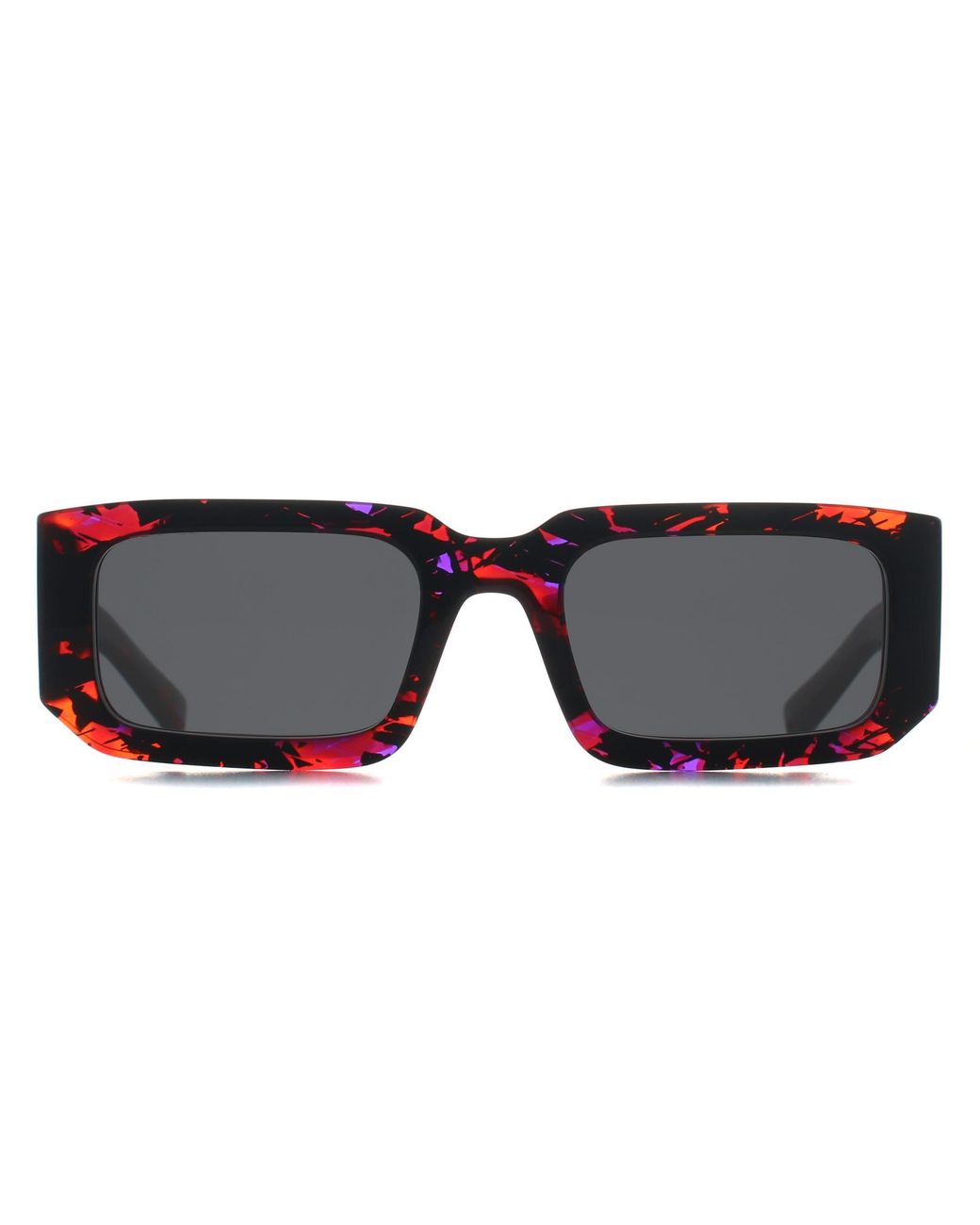 Prada Black Rectangle Abstract Dark Pr06Ys