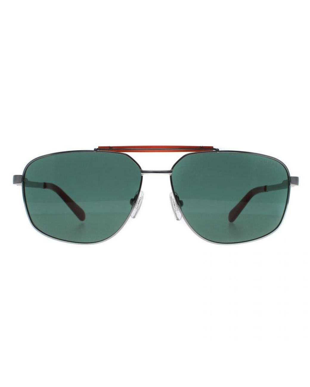 Guess Green Aviator Shiny Gunmetal Gu00054 for men