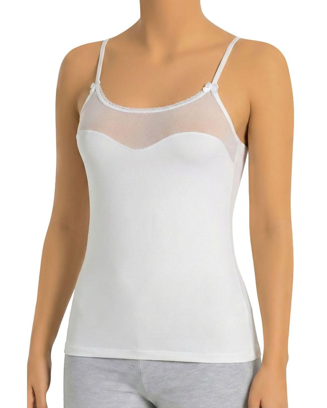 Öts White Fitted Tank Top
