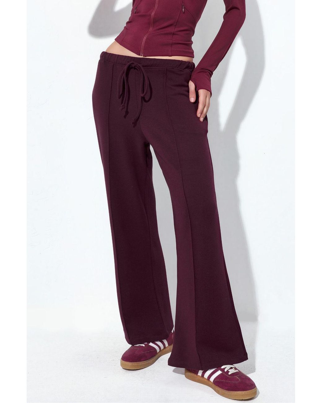 Busem Red Flare-Leg Jersey Joggers