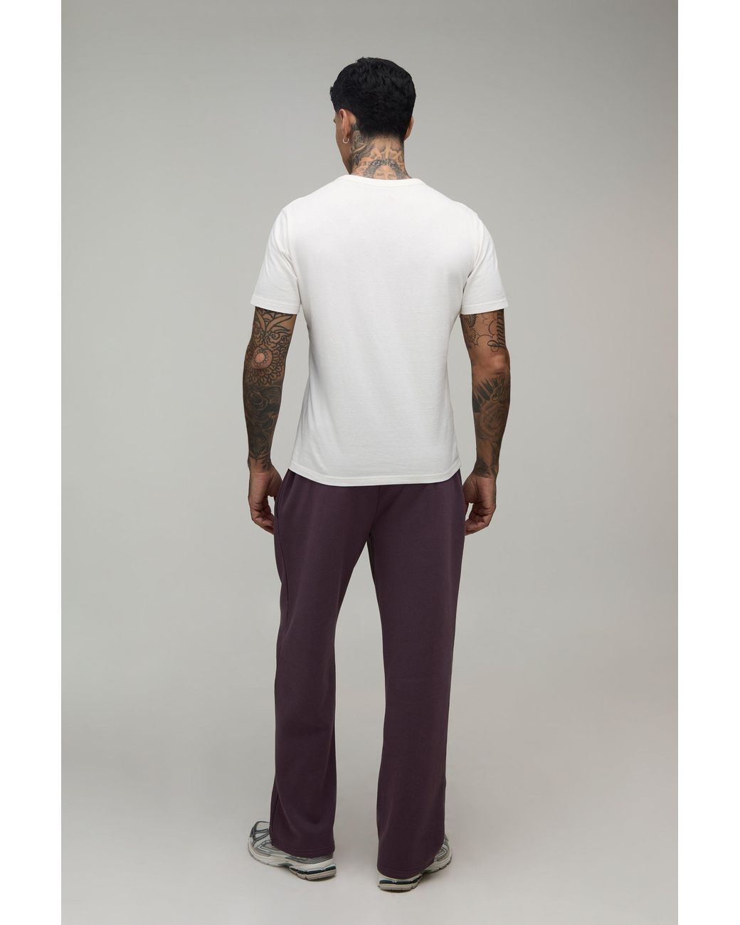 BoohooMAN Purple Tall Essential Straight Leg Jogger for men
