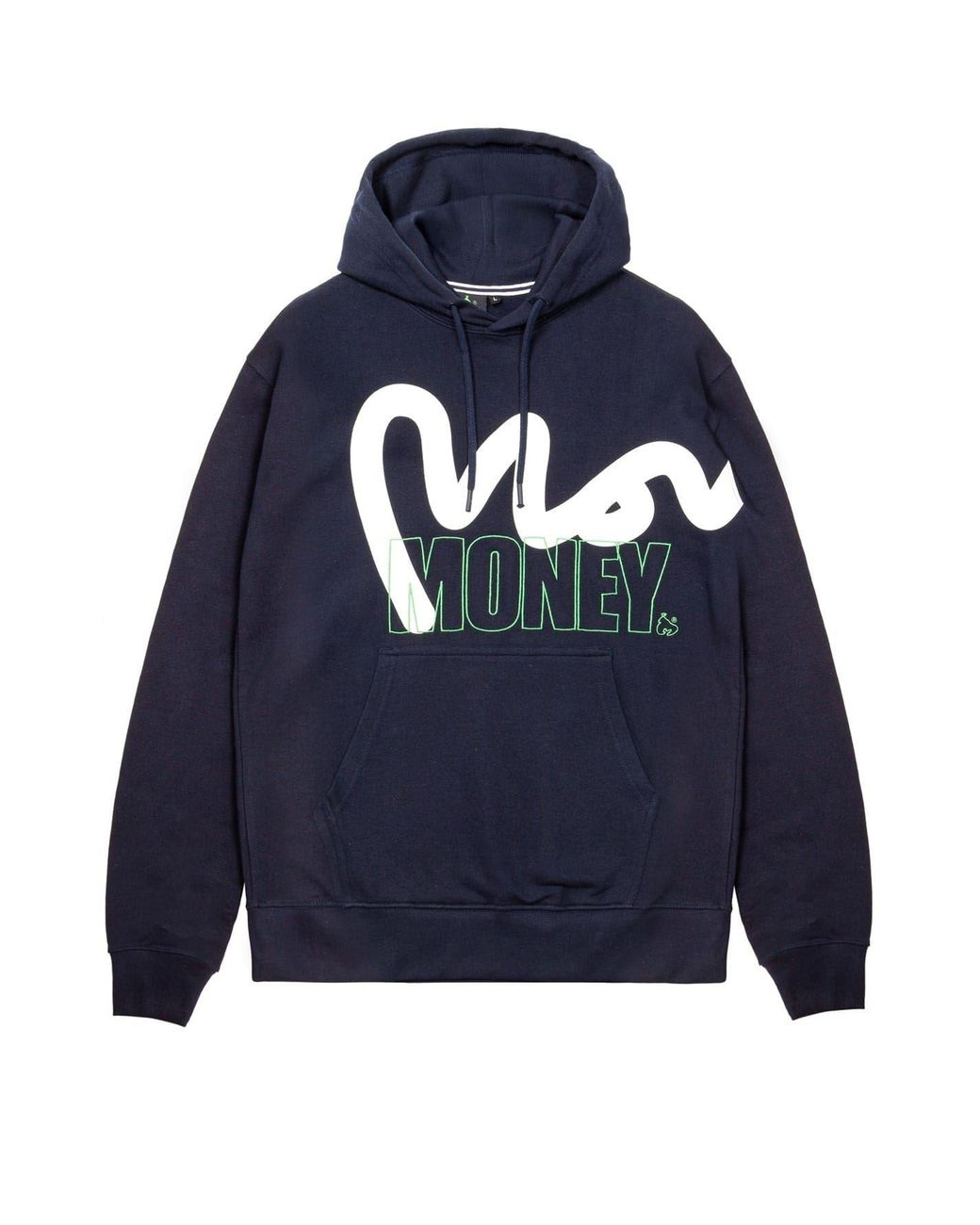 Money Blue Stencil Block Hood for men