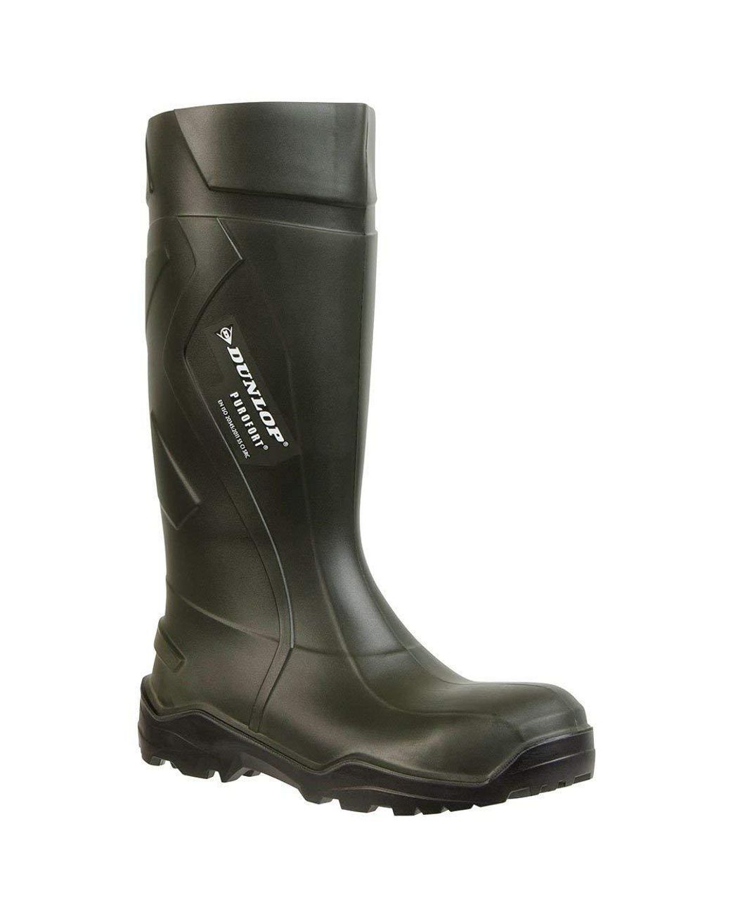 Dunlop Green Adults Purofort Plus Full Safety Wellington Boots