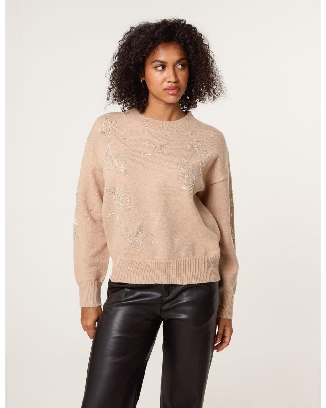 Blue Vanilla Natural Sparkling Sequins Jumper