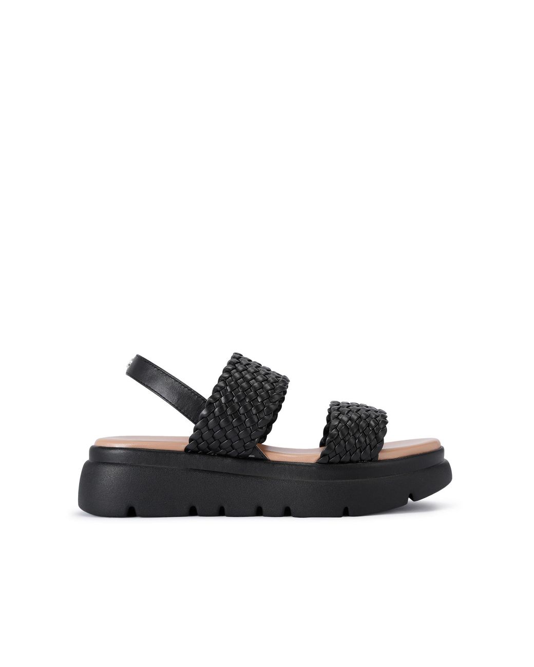 Carvela Kurt Geiger Black Leather Krypton Weave Sandals