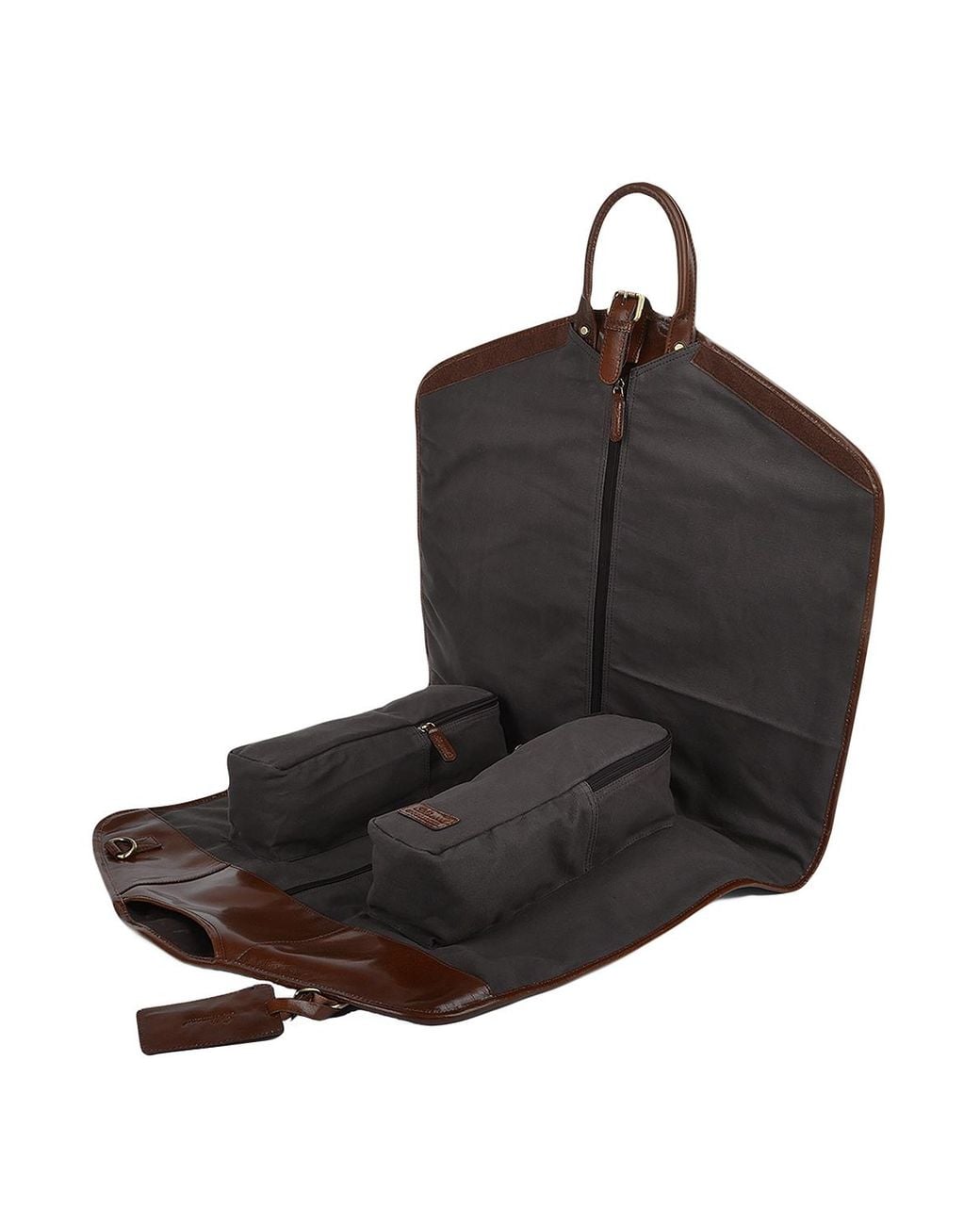 Ashwood Leather Brown 'Matteo' Real Suit Carrier Harper for men