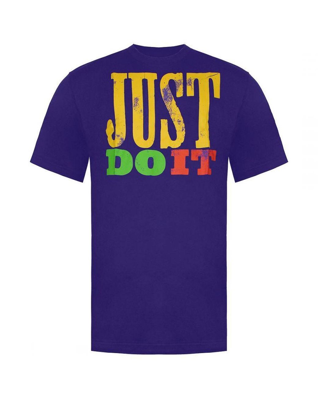 blue and purple nike shirt