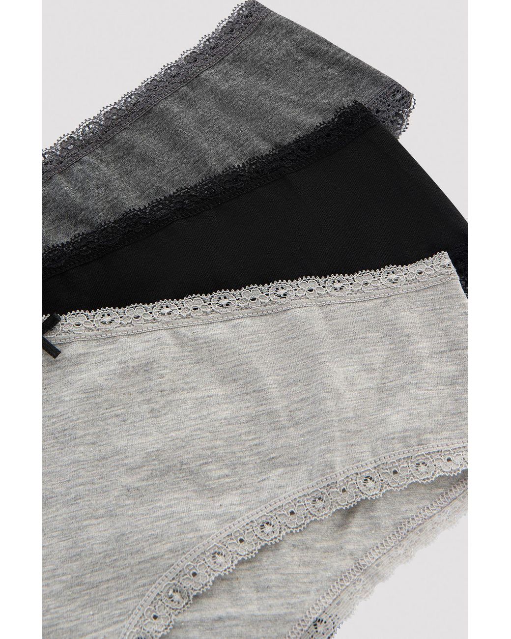 Penti Black 3-Pack Cotton Hipster Briefs With Lace