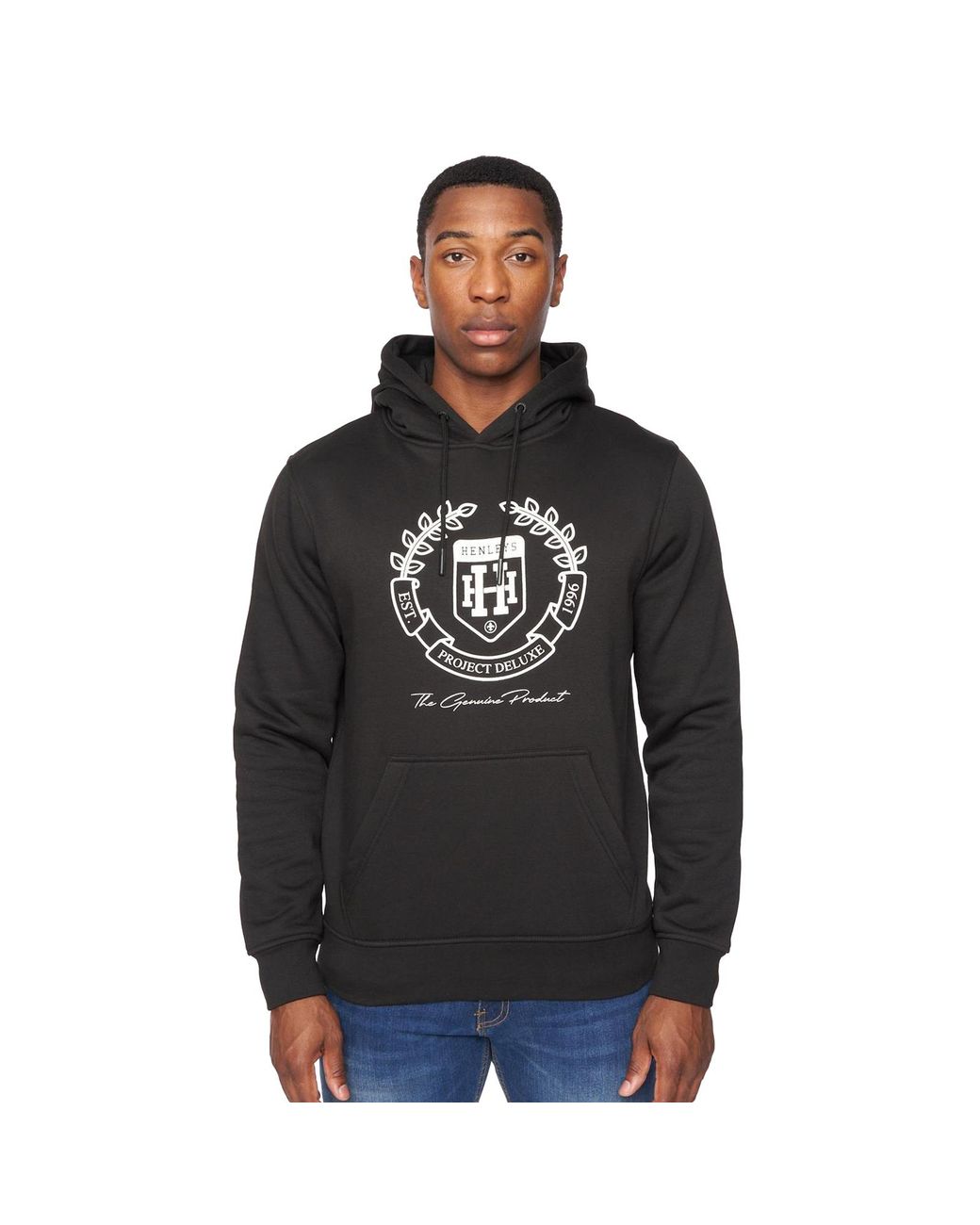 Henleys Black Myer Hoodie for men