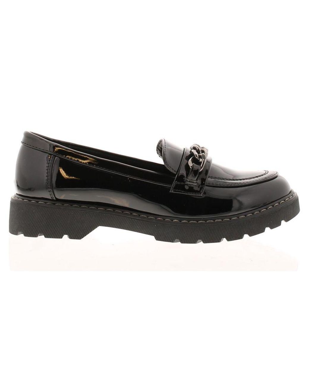 Apache Brown Shoes Work School Kilburn Slip On Patent
