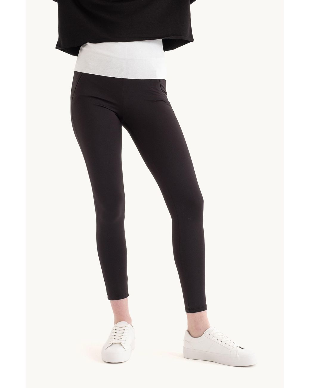 Hiccup Black High Waist Leggings With A Pocket Detail