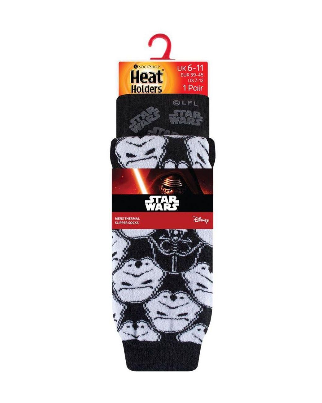Heat Holders Black Film & Tv Themed Thermal Slipper Socks for men