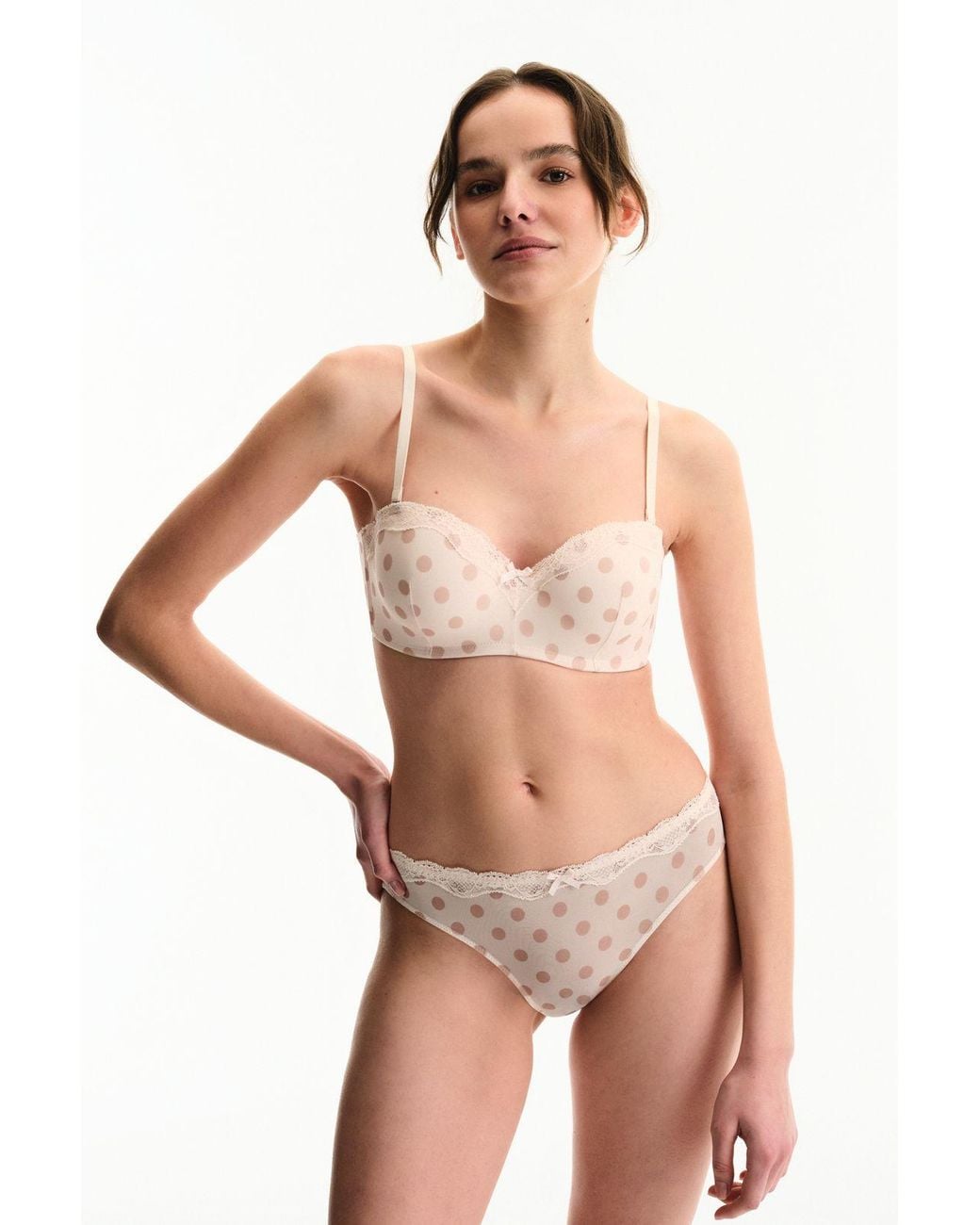 Penti White Polka Dot Underwire Bra