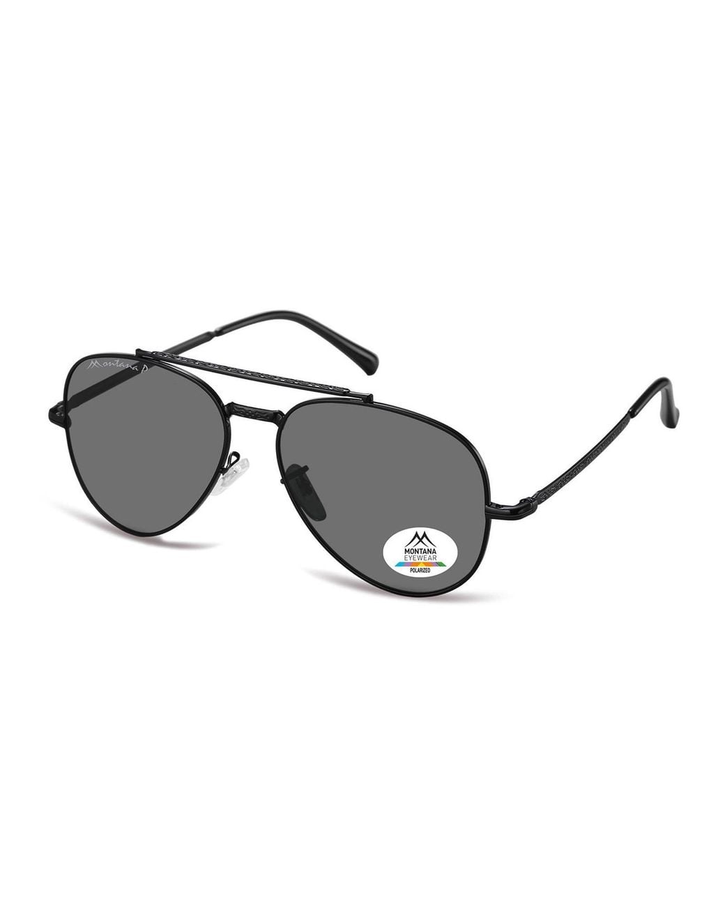 Montana Gray Aviator Shiny Smoke Polarized Mp185 Metal