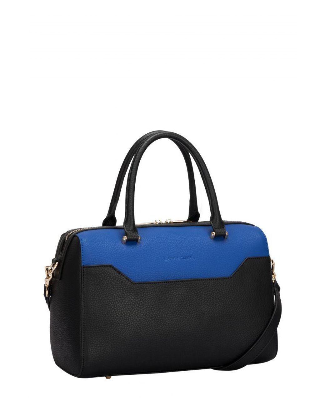 Smith & Canova Blue Two-Tone Leather Zip Top Grab Bag