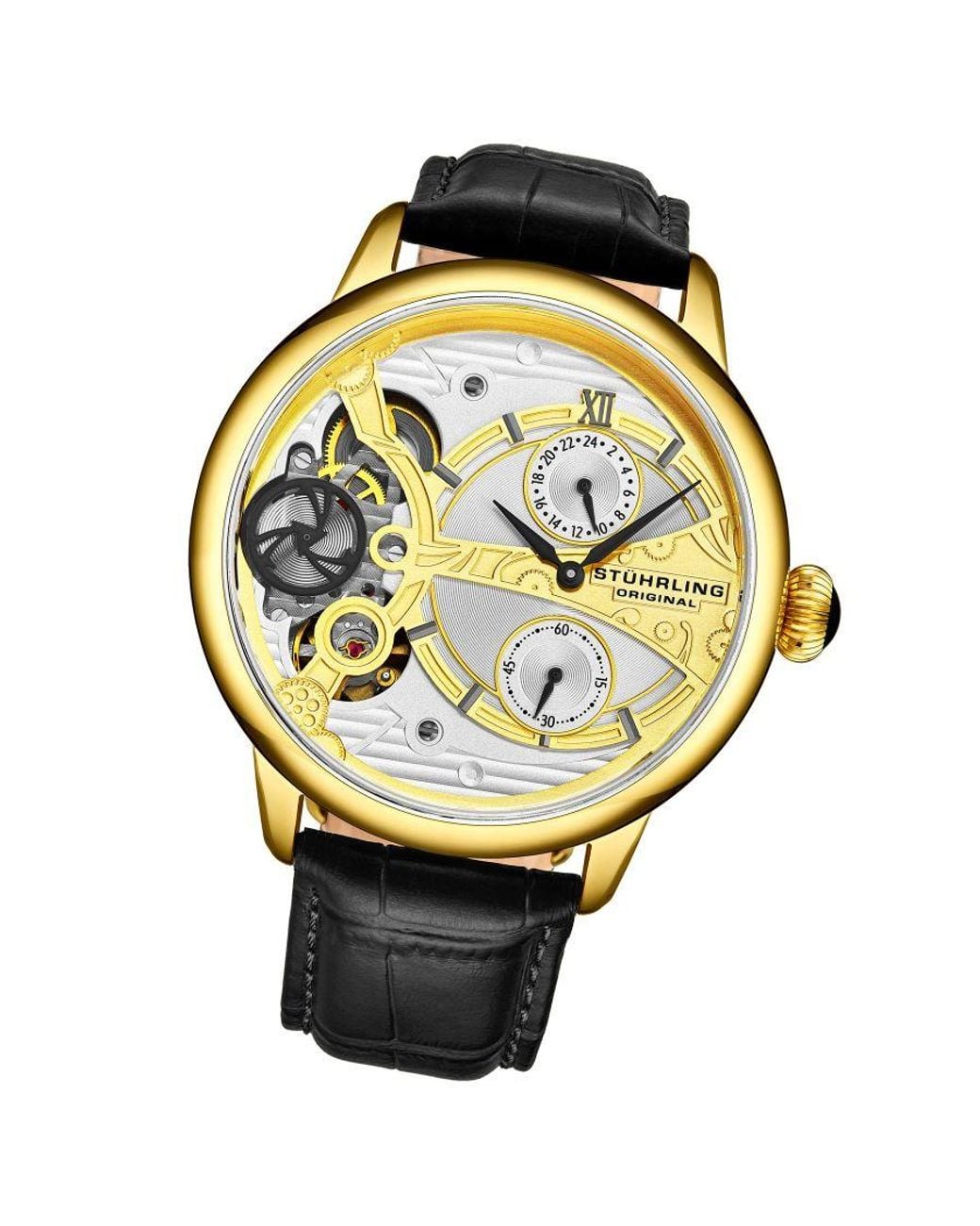 Stuhrling Metallic Vertex Mechanical + Quartz 45Mm for men